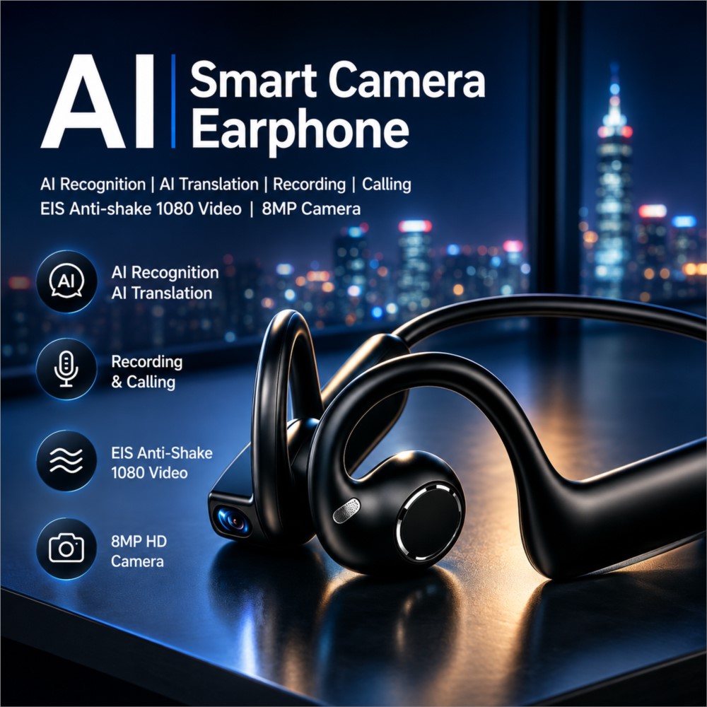 Outdoor Sport Is - Écouteurs intelligents AI 800W, caméra intelligente,