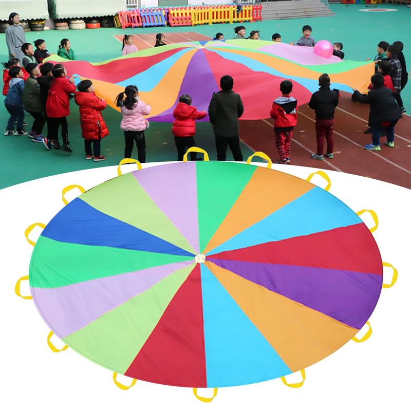 Outdoor Sports Umbrella - Parachute arc-en-ciel pour enfants, développement sportif