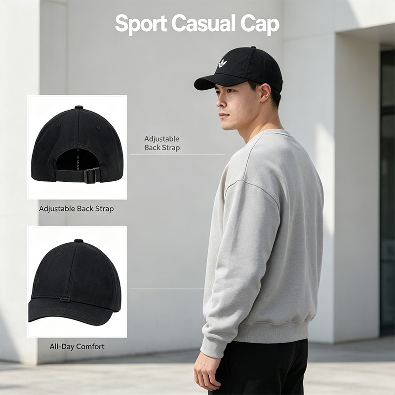 Casquette de baseball noire Ad - Outdoor Sport Logo avis et prix